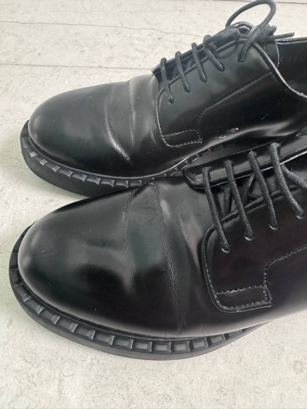 Prada Black Leather Derby Shoes size 36.5 with box - Picture 14 of 17